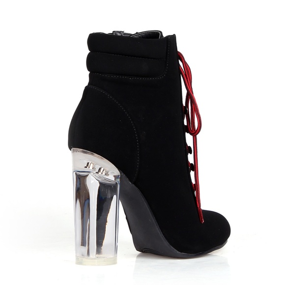 Rosy-17 Heel Women's Lace up High Heel Booties - Picture 3 of 4